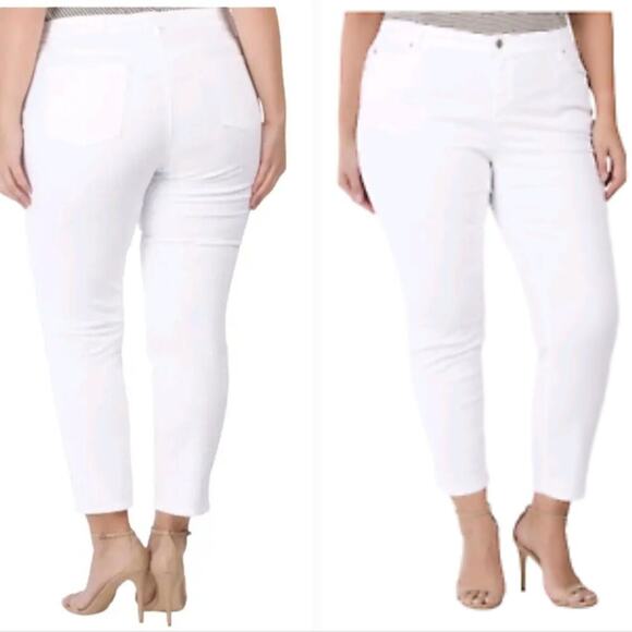 Eileen Fisher white slim fit ankle Stretch jeans Women's plus size 24 new!!!! - Picture 1 of 9